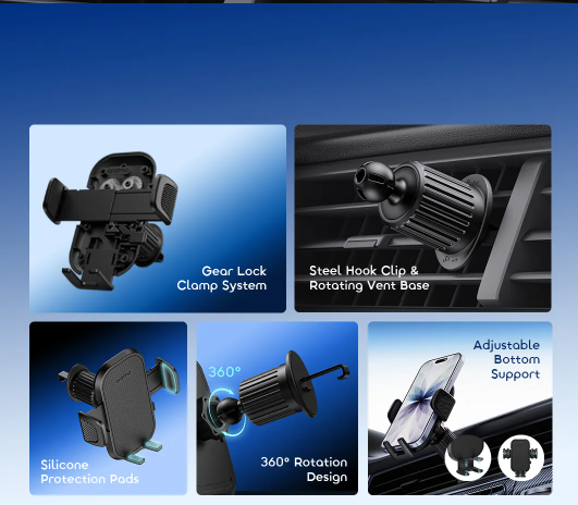 oraimo Hydra 7 Stable Flexible Car Mount Car Phone Holder