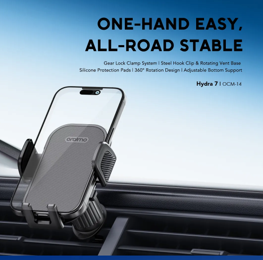 oraimo Hydra 7 Stable Flexible Car Mount Car Phone Holder