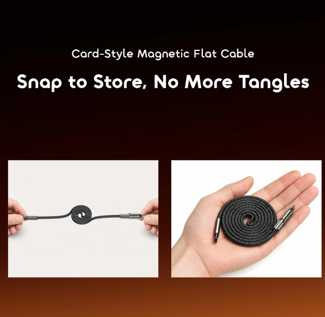 oraimo SpeedLine 4 Magnetic 2-IN-1 60W Fast Charge Cable  480Mbps High-Speed Multi-Device Fast Charge : Type-C/Lightning; C TO Iphone Data Cable OR C TO C Cable