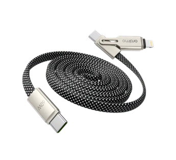 oraimo SpeedLine 4 Magnetic 2-IN-1 60W Fast Charge Cable  480Mbps High-Speed Multi-Device Fast Charge : Type-C/Lightning; C TO Iphone Data Cable OR C TO C Cable