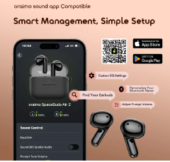 oraimo SpaceBuds Air 2 50H Long Battery Life Earbuds with Smart Translation
