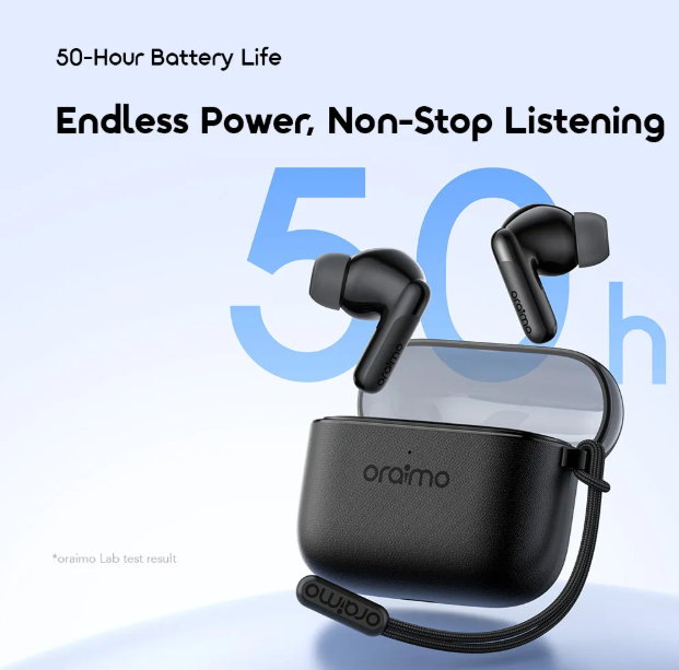 oraimo SpaceBuds Lite 2 50 hours with the charging case Immersive Portable True Wireless Earbuds With AI translation Bluetooth Earphones
