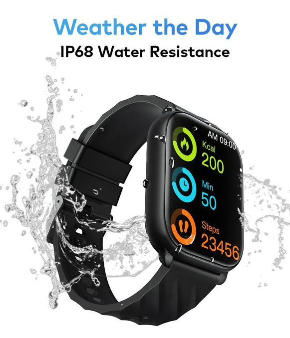 Itel Smart Watch Fit O18B with a 2.01” HD display, Bluetooth calling, fitness tracking, IP68 water resistance, and a 300mAh battery.