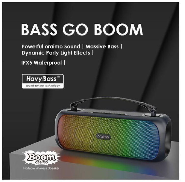 Share this product



Oraimo OBS-75D Bass Go Boom 30W Wireless Speaker, Black