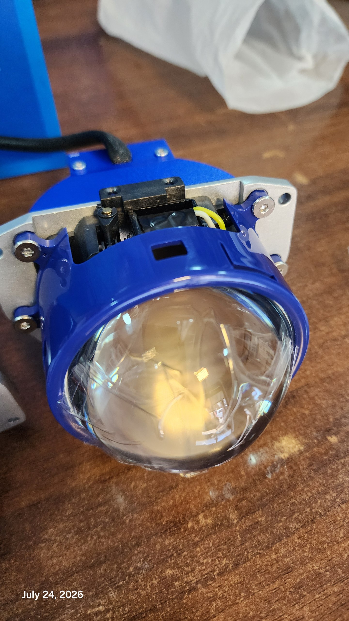 3-Inch Bi-LED Projector Headlight – 55W Low/65W High Beam, 6000K White Light, Fan-Cooled, 9-16V, 50,000hr Lifespan for long-lasting clarity