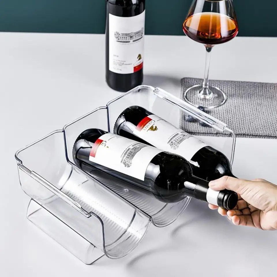 3 in 1 Wine Rack Stackable Wine Holder Kitchen Bottle Storage Rack Refrigerator Organizer Can Beer Wine Bottle Holder Rack Organizer                                                                   .