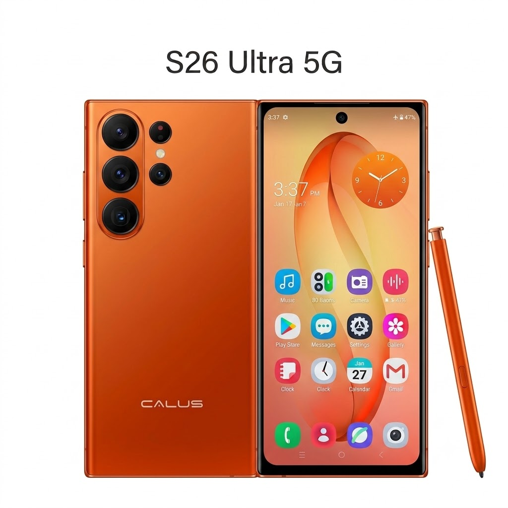 BRAND NEW !! CALUS S26 Ultra 5G 8GB RAM+ 128GB ROM, 6.9 Inch Incell Display , 13MP FRONT+26MP REAR,5000mAh Long Standby Batttery, Charging and Stylus Pen ANDROID 14 MEDIATEK TYPE C PHONE+FREE GIFTS