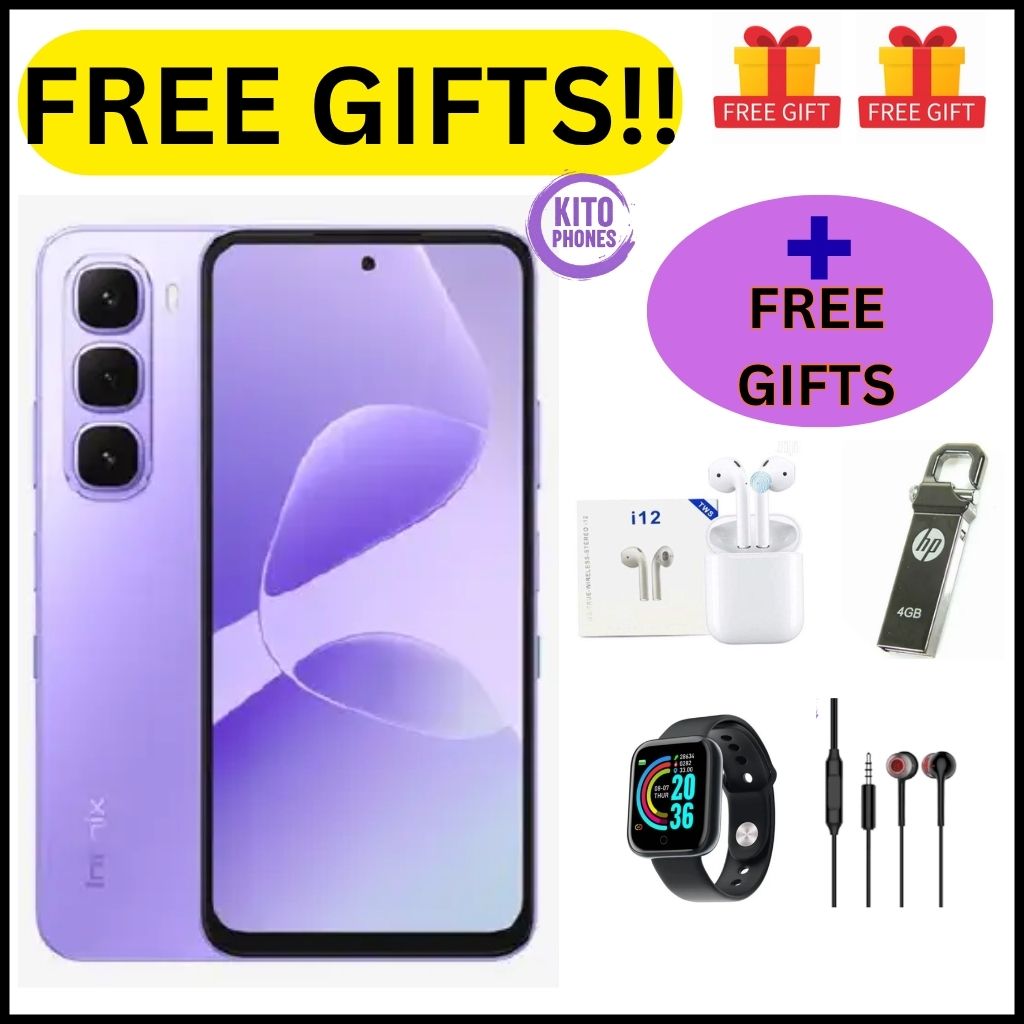 Infinix Hot 60i 12(6+6)GB RAM+128GB 6.7'' 120Hz 4G Slim Phone Dual SIM 5160mAh 45W Fast Charging 50MP Camera Side Fingerprint Lock IP64 Gyroscope G81 Ultimate One-Tap AI Smart Phones+FREE GIFTS
