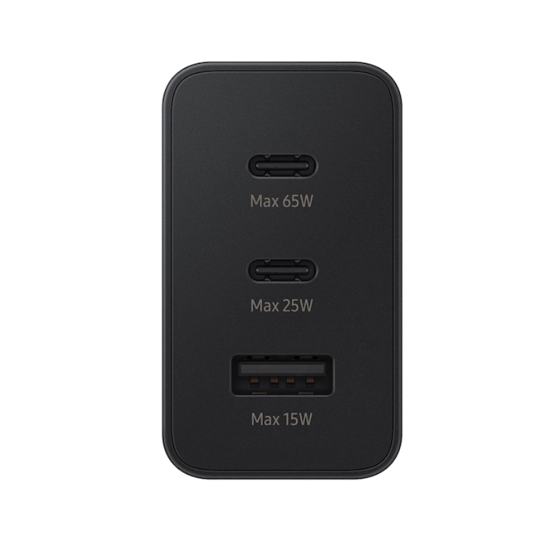 ORIGINAL SAMSUNG CHARGER 65W POWER ADAPTER TRIO WITH TYPE C TO C CABLE 3 PORTS (65W,45W USB-C, 25W USB-A) SAMSUNG FAST CHARGER 65 WATTS ON OFFER