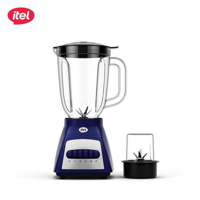 Itel Blender M1S 1.8L Multifunctional Kitchen Blender 500W With Grinding Cup, 6 Stainless Steel Blades, High Speed Smoothie Maker, Juice Mixer, Food Processor For Home Use