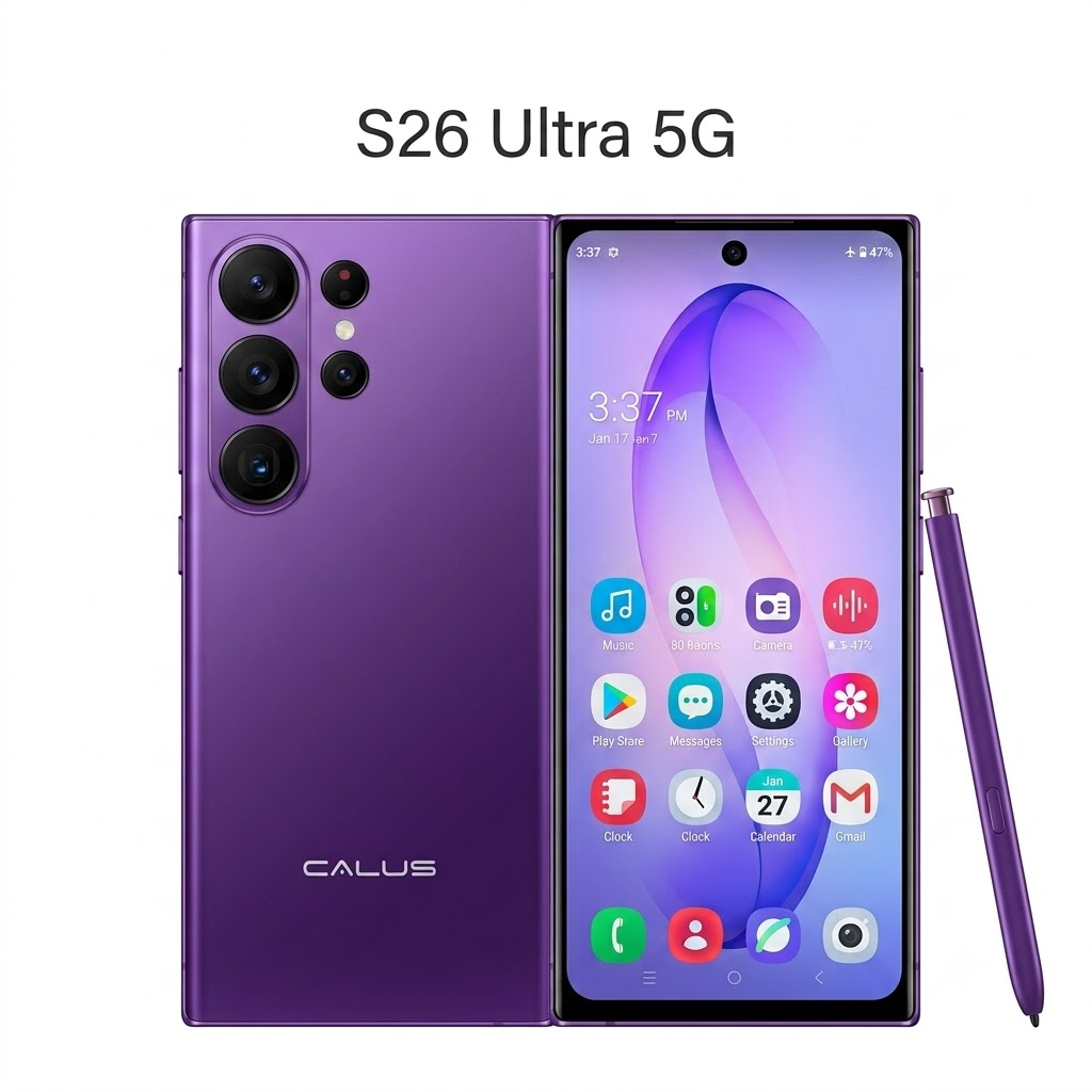 BRAND NEW !! CALUS S26 Ultra 5G 8GB RAM+ 128GB ROM, 6.9 Inch Incell Display , 13MP FRONT+26MP REAR,5000mAh Long Standby Batttery, Charging and Stylus Pen ANDROID 14 MEDIATEK TYPE C PHONE+FREE GIFTS
