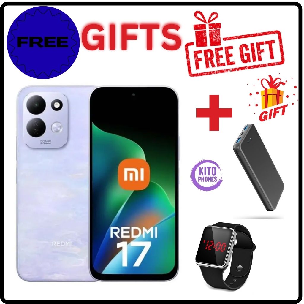 NEW ARRIVALS!! [BRAND NEW]Redmi 17 4G 256GB RAM + 4GB ROM Smart Phone 6.9" display 120Hz -Dual SIM 7500mAh Battery 50MP main camera +8MP SELFIE Type C Side Fingerprint Android 16 SMARTPHONE+FREE GIFTS