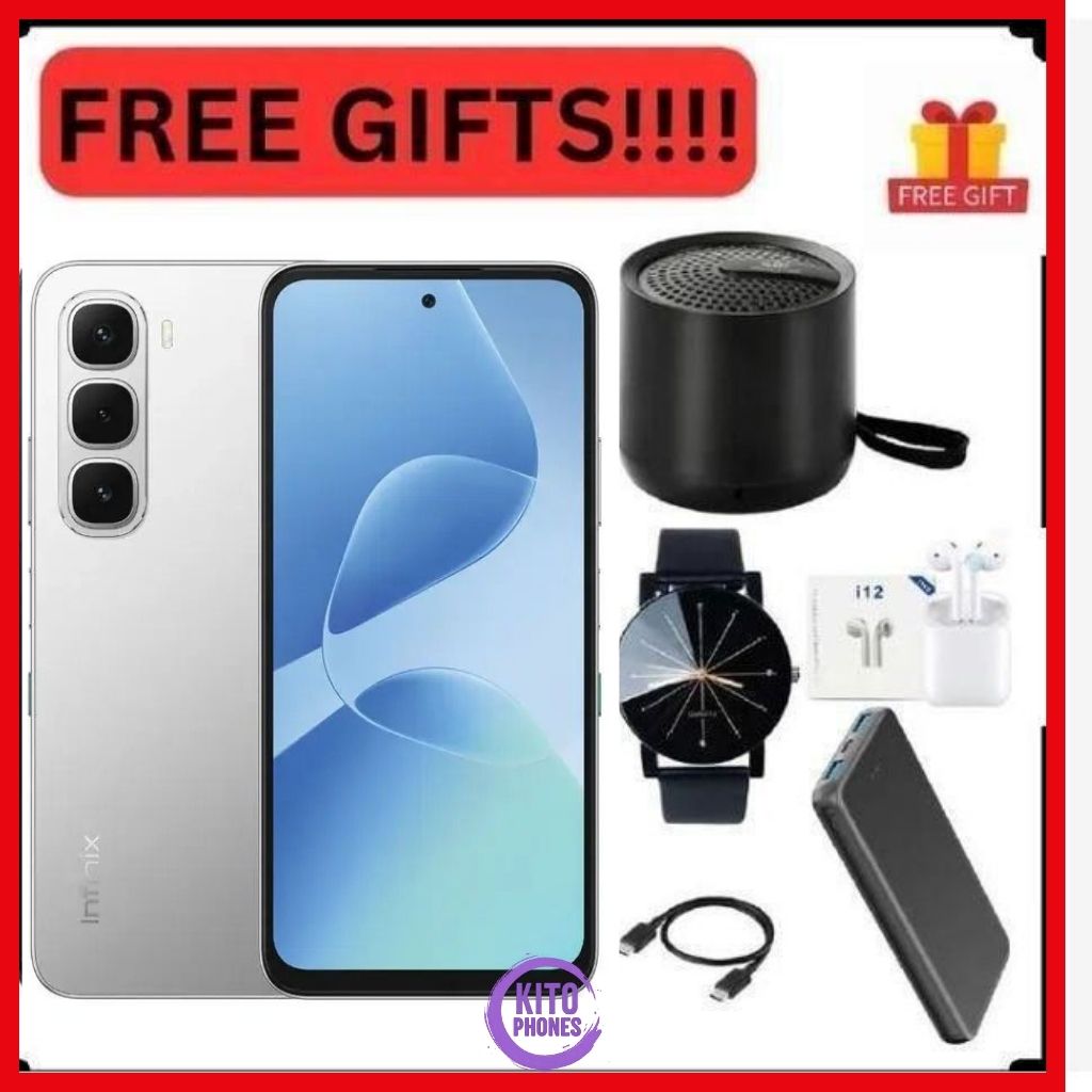 Infinix Hot 60i 12(6+6)GB RAM+128GB 6.7'' 120Hz 4G Slim Phone Dual SIM 5160mAh 45W Fast Charging 50MP Camera Side Fingerprint Lock IP64 Gyroscope G81 Ultimate One-Tap AI Smart Phones+FREE GIFTS