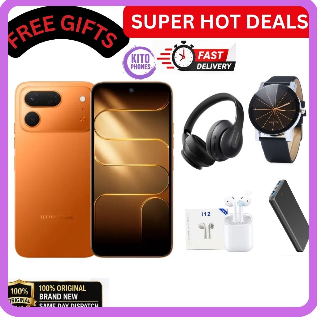 [BRAND NEW] Tecno Spark 50 Pro,6.78-inch'50MP f/1.8 PDAF + 8MP f/2.0 selfie 4GB RAM +128GB ROM,Battery: 5600mAh'OS: Android 16, HiOS 16' MediaTek Helio G100+12 MONTHS FREE WARRANTY PHONE +FREE GIFTS