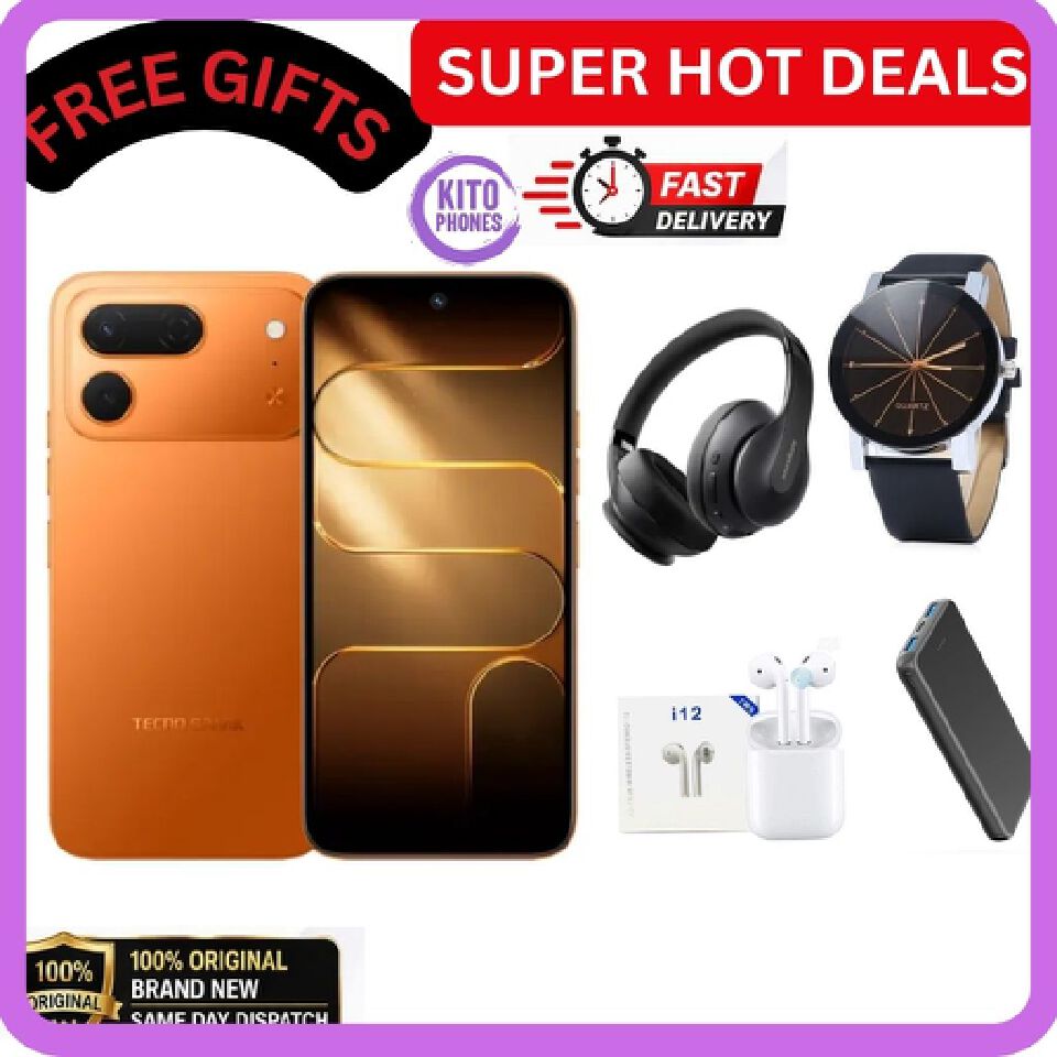 [BRAND NEW] Tecno Spark 50 Pro,6.78-inch'50MP f/1.8 PDAF + 8MP f/2.0 selfie 4GB RAM +128GB ROM,Battery: 5600mAh'OS: Android 16, HiOS 16' MediaTek Helio G100+12 MONTHS FREE WARRANTY PHONE +FREE GIFTS