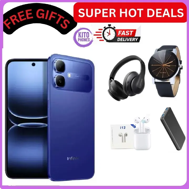 [NEW ARRIVAL] INFINIX Smart 20 128GB+4GB 6.67" 120Hz Display Dual Speakers Dual SIM 4.5G Slim Phone 5200mAh Battery 15W Charging IP64 Fingerprint Lock Android 16 SMARTPHONE+free gifts for you