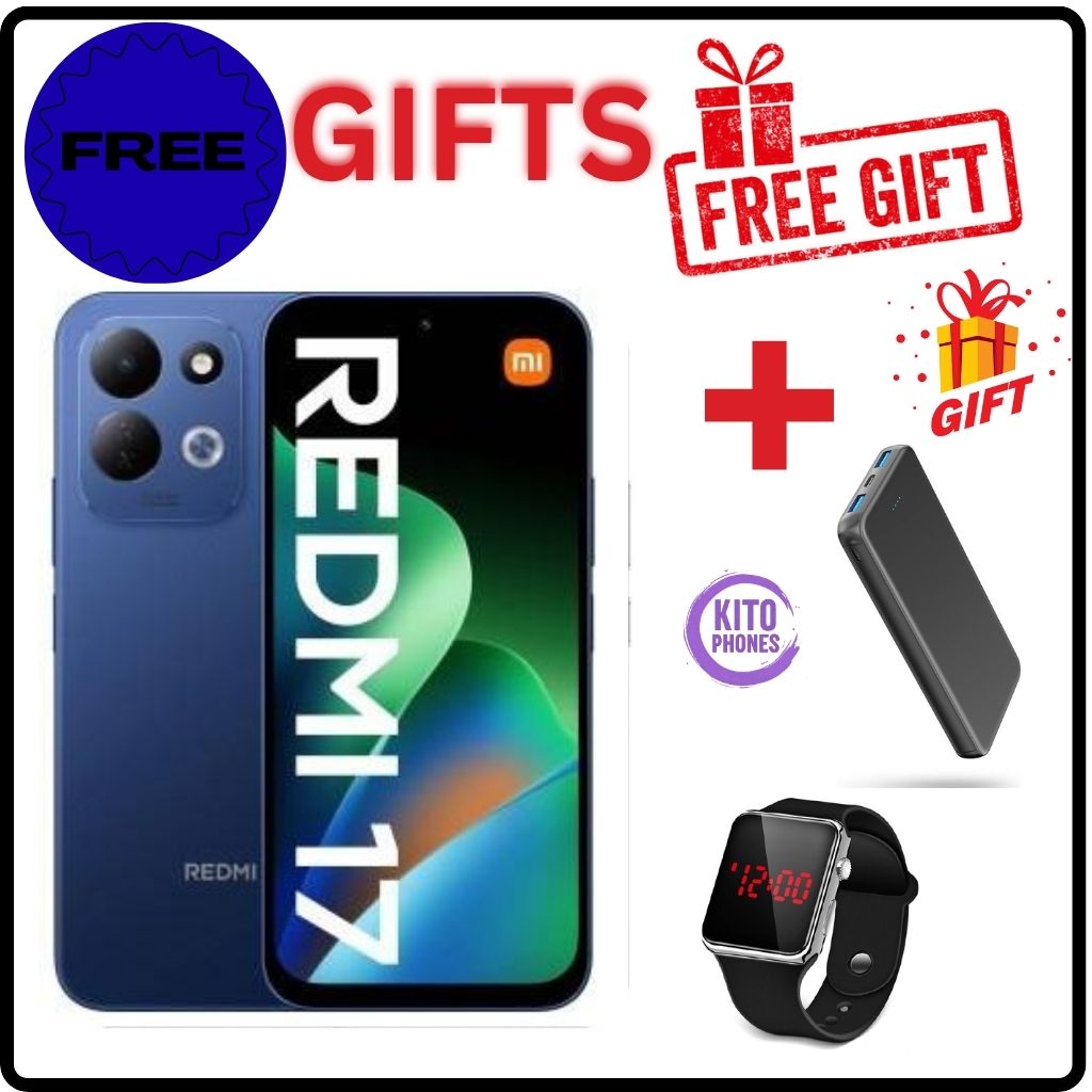 NEW ARRIVALS!! [BRAND NEW]Redmi 17 4G 256GB RAM + 4GB ROM Smart Phone 6.9" display 120Hz -Dual SIM 7500mAh Battery 50MP main camera +8MP SELFIE Type C Side Fingerprint Android 16 SMARTPHONE+FREE GIFTS