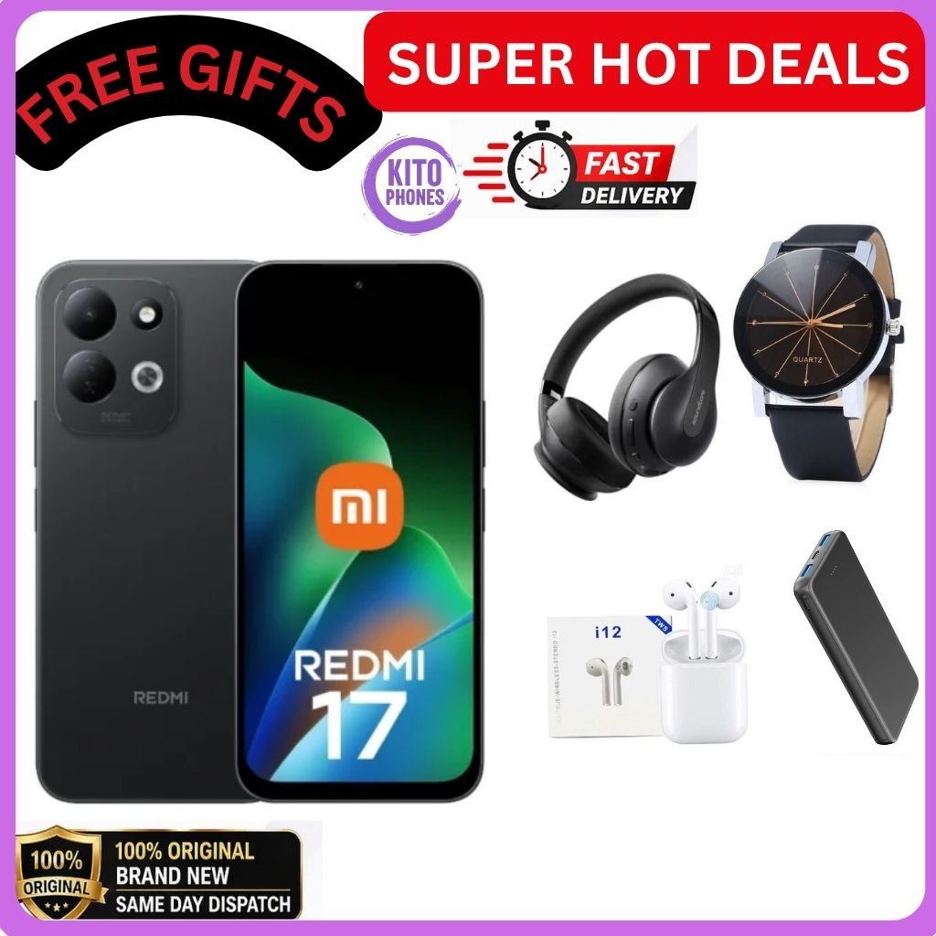 🔥NEW🔥Xiaomi Redmi 17 4G 128GB R0M + 4GB RAM Smart Phone 6.9" display 120Hz -Dual SIM 7500mAh Battery 50MP main camera +8MP SELFIE Type C Side Fingerprint Android 16 SMARTPHONE+FREE GIFTS FOR YOU