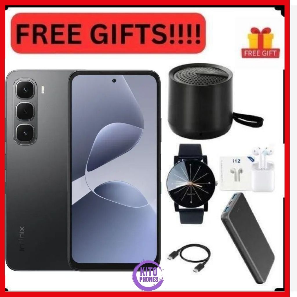 Infinix Hot 60i 12(6+6)GB RAM+128GB 6.7'' 120Hz 4G Slim Phone Dual SIM 5160mAh 45W Fast Charging 50MP Camera Side Fingerprint Lock IP64 Gyroscope G81 Ultimate One-Tap AI Smart Phones+FREE GIFTS