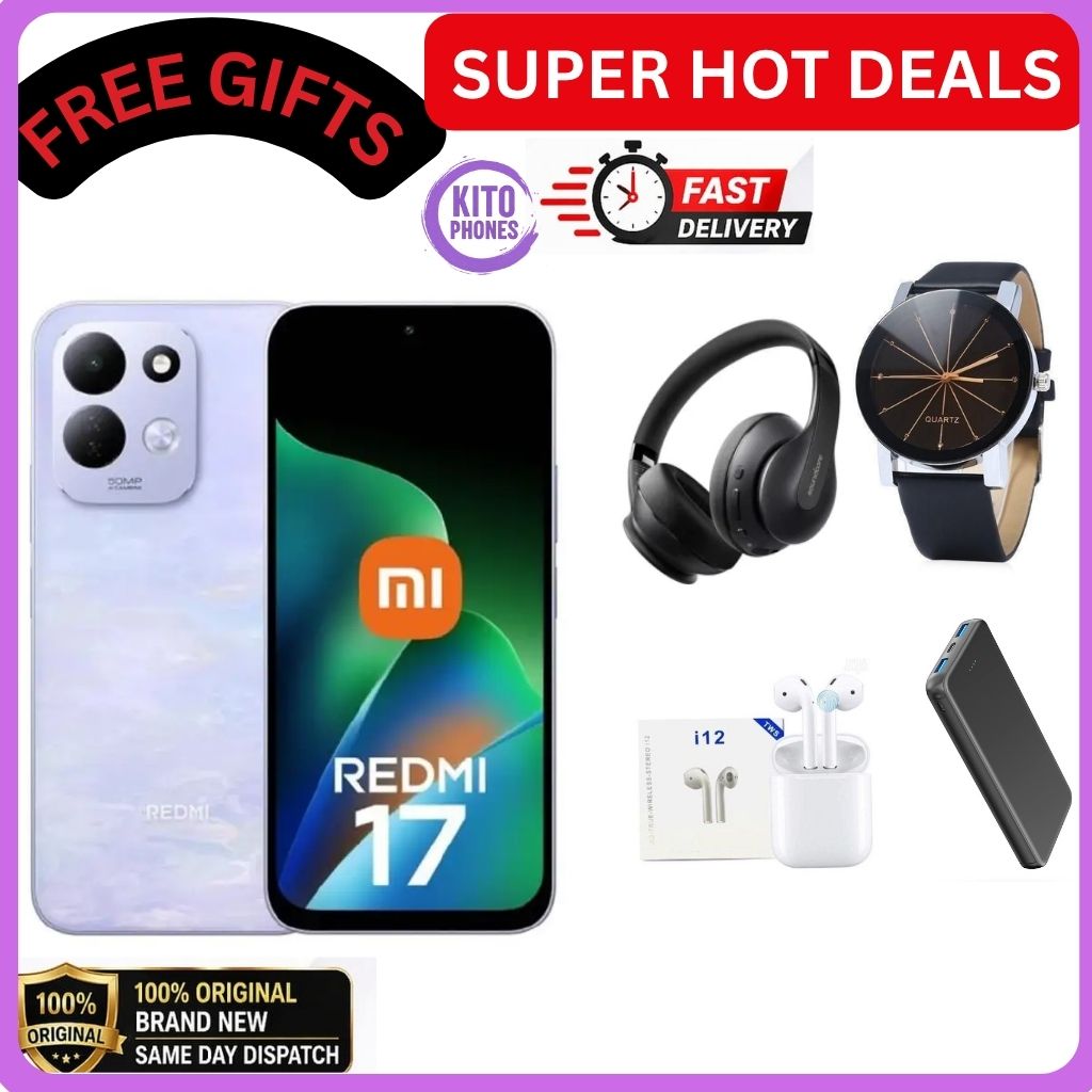 🔥NEW🔥Xiaomi Redmi 17 4G 128GB R0M + 4GB RAM Smart Phone 6.9" display 120Hz -Dual SIM 7500mAh Battery 50MP main camera +8MP SELFIE Type C Side Fingerprint Android 16 SMARTPHONE+FREE GIFTS FOR YOU