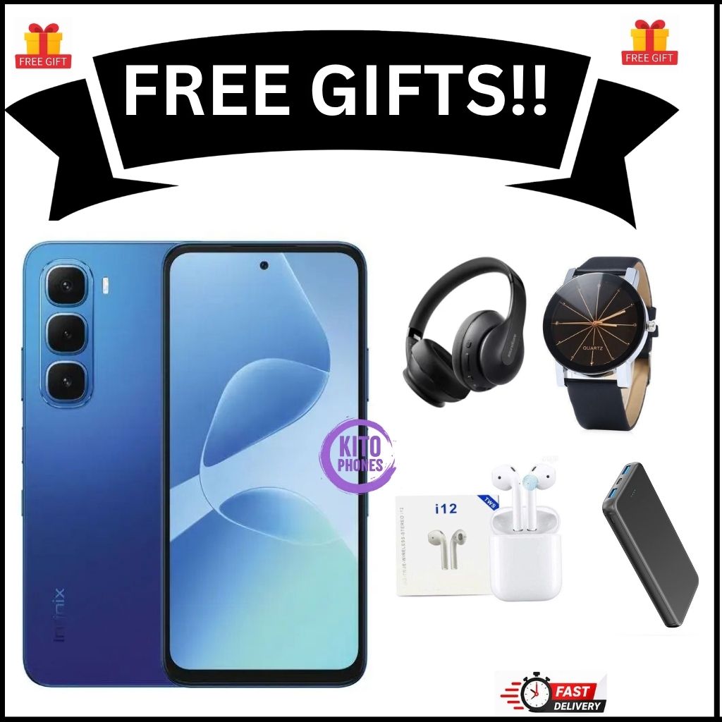 Infinix Hot 60i 12(6+6)GB RAM+128GB 6.7'' 120Hz 4G Slim Phone Dual SIM 5160mAh 45W Fast Charging 50MP Camera Side Fingerprint Lock IP64 Gyroscope G81 Ultimate One-Tap AI Smart Phones+FREE GIFTS