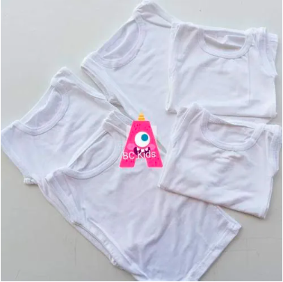 CLEARANCE OFFER 6-Pack White Cotton Baby Vests 0-6M Unisex Soft & Comfy