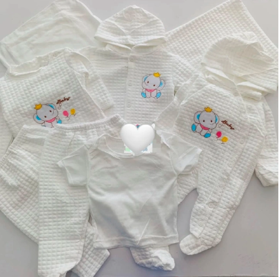 Premium /Heavy Waffle-Knit Baby Receiving Set