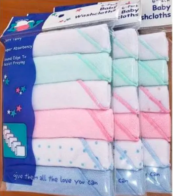 6-Pack Baby Washcloths - Soft Viscose Washcloth, Baby Wash Cloths for Newborn, Kids, Bath Baby Towels, Face Towel, Face Cloths for Washing Face