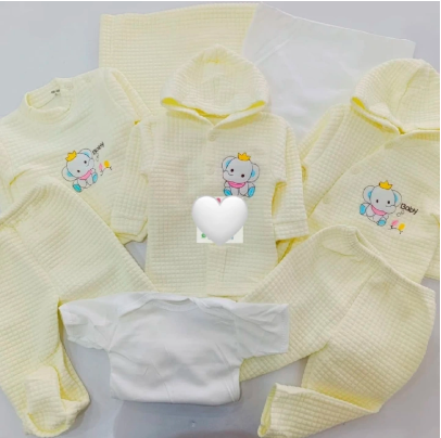 Premium /Heavy Waffle-Knit Baby Receiving Set
