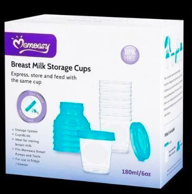 Momeasy Breast Milk Storage Containers-6 Cups With Lids