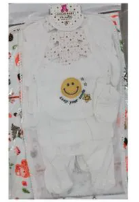 Cotton Newborn Baby Receiving Set 8pc - assorted prints
