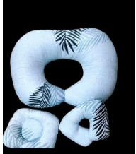 3-in-1 Nursing Pillow - Cotton, Multicolor, Baby Neck & Head Support, Tummy Time, Sit-Me-Up