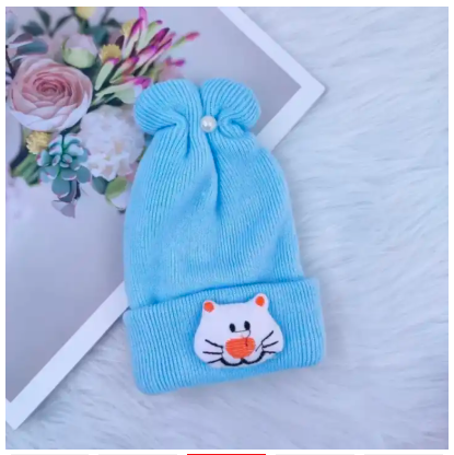 Soft Knitted Newborn Baby Cap – Warm Winter Beanie Hat for Boys & Girls (0–24 Months)