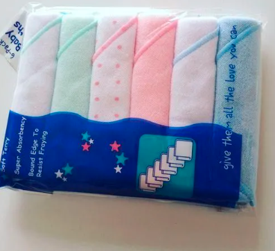 6-Pack Baby Washcloths - Soft Viscose Washcloth, Baby Wash Cloths for Newborn, Kids, Bath Baby Towels, Face Towel, Face Cloths for Washing Face