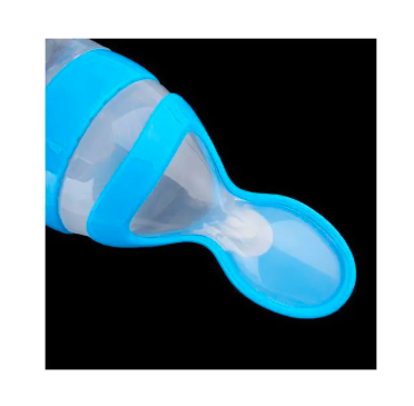 Baby Silicone Squeeze Feeding Bottle Spoon