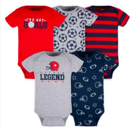 5PCs Cutest Baby Newborn Cotton Short-sleeve Baby Boy Onesies/Bodysuit/sleepsuit