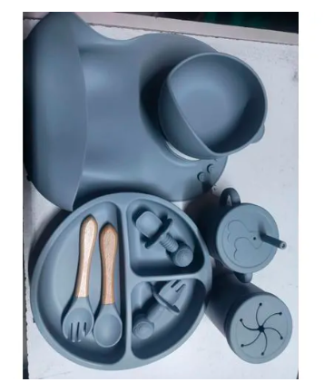 Silicone Baby Feeding/ weaning Set 9 items/ solid feeding set