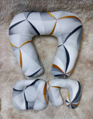 3-in-1 Nursing Pillow - Cotton, Multicolor, Baby Neck & Head Support, Tummy Time, Sit-Me-Up
