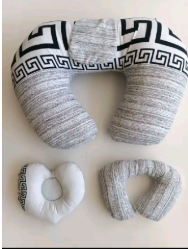 3-in-1 Nursing Pillow - Cotton, Multicolor, Baby Neck & Head Support, Tummy Time, Sit-Me-Up