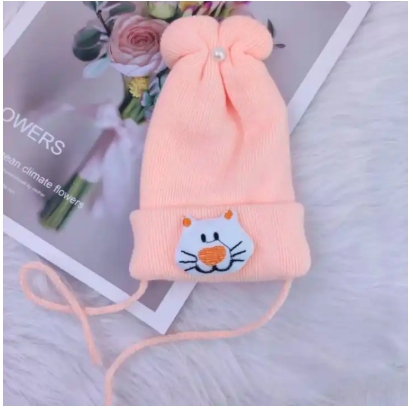 Soft Knitted Newborn Baby Cap – Warm Winter Beanie Hat for Boys & Girls (0–24 Months)
