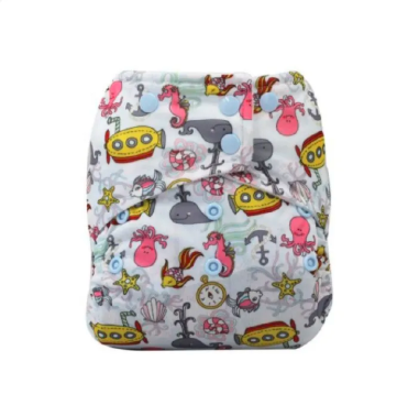Reusable washable diapers, adjustable baby diapers with 3inserts, multicoloured,made of soft thick bamboo fabric, super healthy for your baby with no leakages, easy to wash and dry fast.1 *3insrts