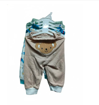 5PCS Baby Cotton Trousers Set – Ultra-Soft & Breathable Newborn Pants | Comfortable Elastic Waistband Leggings for Boys & Girls (0-24M)