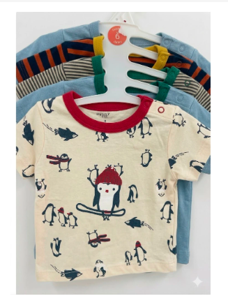 Premium Baby T-Shirt Multipack – Assorted Cute Prints for Boys & Girls age o-3 months