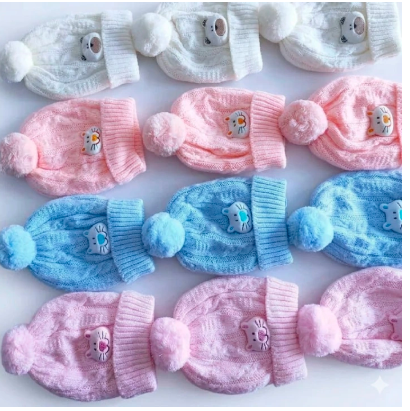 Premium Warm Baby Beanie – Comfortable Breathable Cotton Lining – Cute Designs