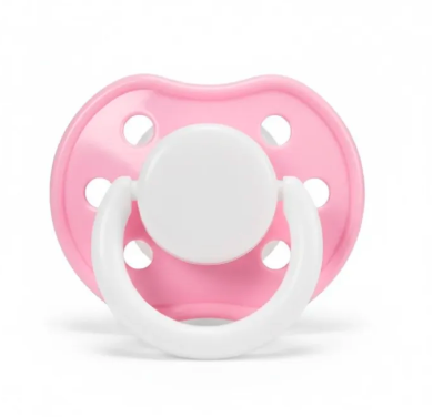 Momeasy Ergonomic Baby Silicone Pacifier with Protective Cap - 3-in-1 Soother, Teether & Teething Pacifier - Soft & Anti-Irritation