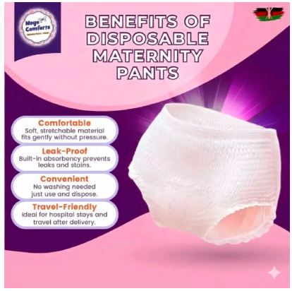 Moyo Comforts Maternity Pads - 6 Pcs Ultra-Absorbent Postpartum Sanitary Pants for After Delivery - Leak-Proof, Breathable & Heavy Flow Protection