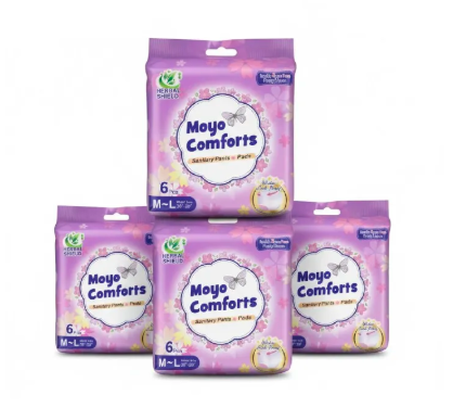 Moyo Comforts Maternity Pads - 6 Pcs Ultra-Absorbent Postpartum Sanitary Pants for After Delivery - Leak-Proof, Breathable & Heavy Flow Protection