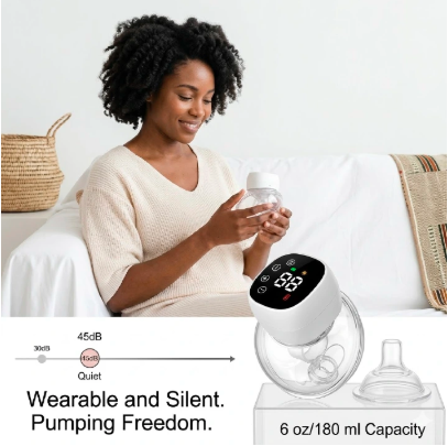 Smart Double Wearable Breast Pump – Hands-Free Twin Electric Milk Extractor (Wireless & Rechargeable)