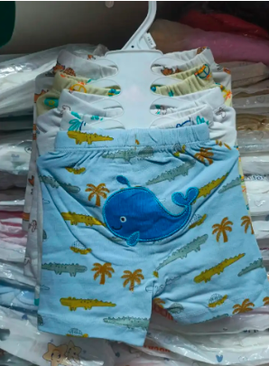 5PCS Breathable Cotton Baby Boys/Girls  Shorts Soft Breathable Elastic Waist clothes for Toddlers & Kids