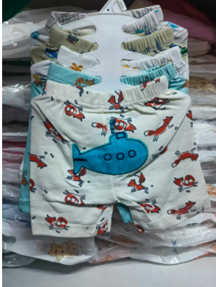 5PCS Breathable Cotton Baby Boys/Girls  Shorts Soft Breathable Elastic Waist clothes for Toddlers & Kids